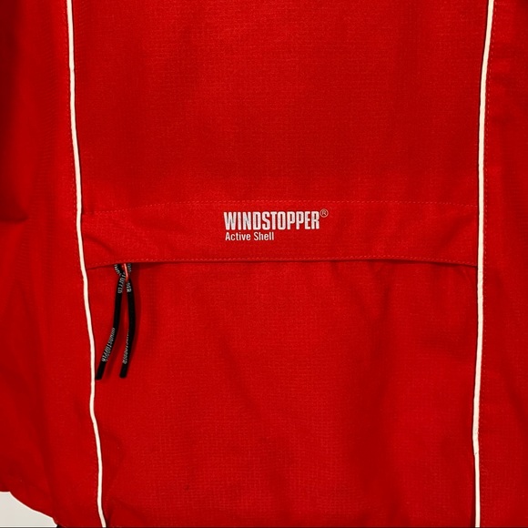 Gore Bike Wear Windstopper Active Shell Red Cyclist Jacket Multi Pocket Sz Small - Picture 9 of 15